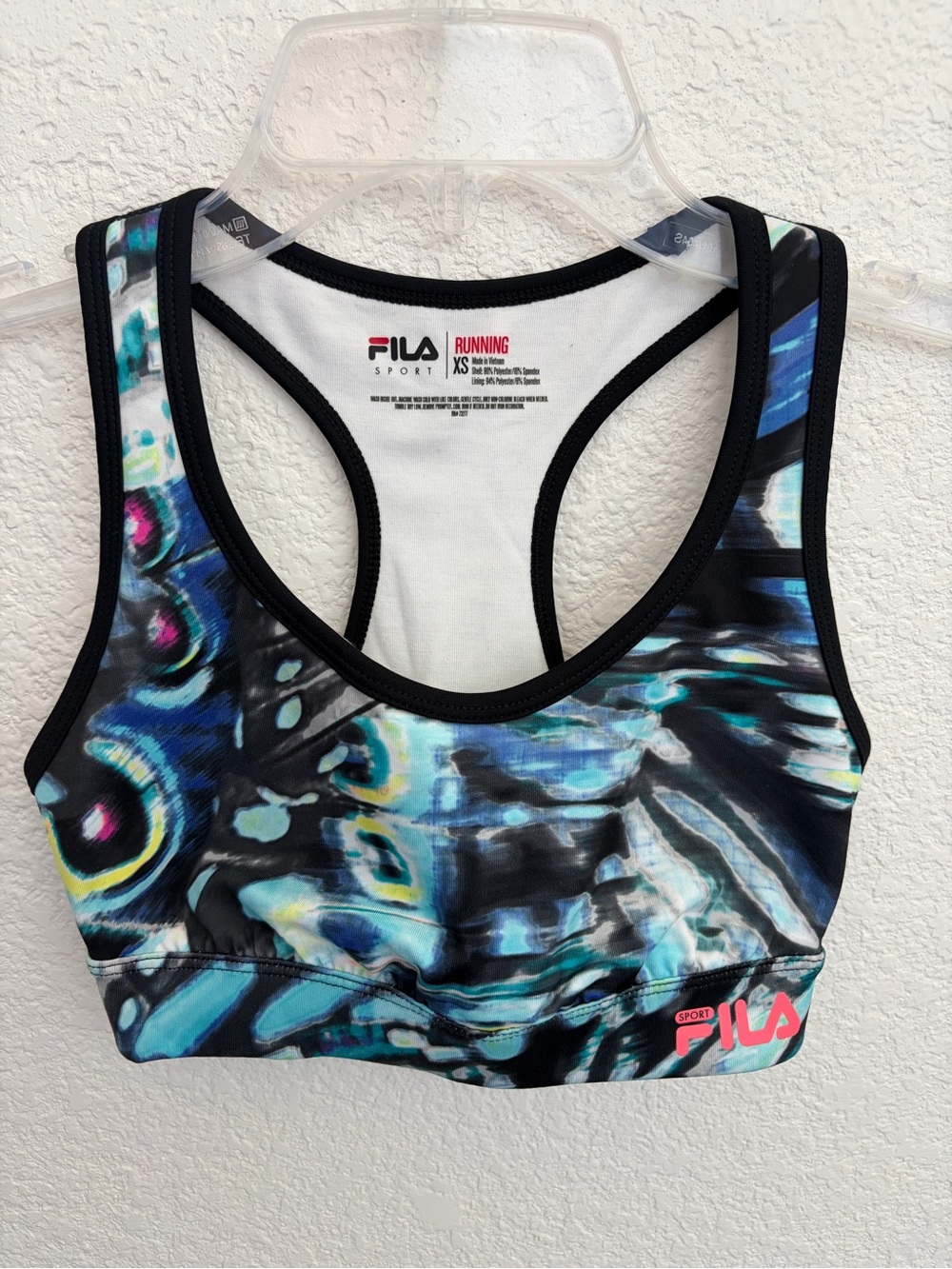 Fila Multicolor Blue & Black Racerback Sports Bra